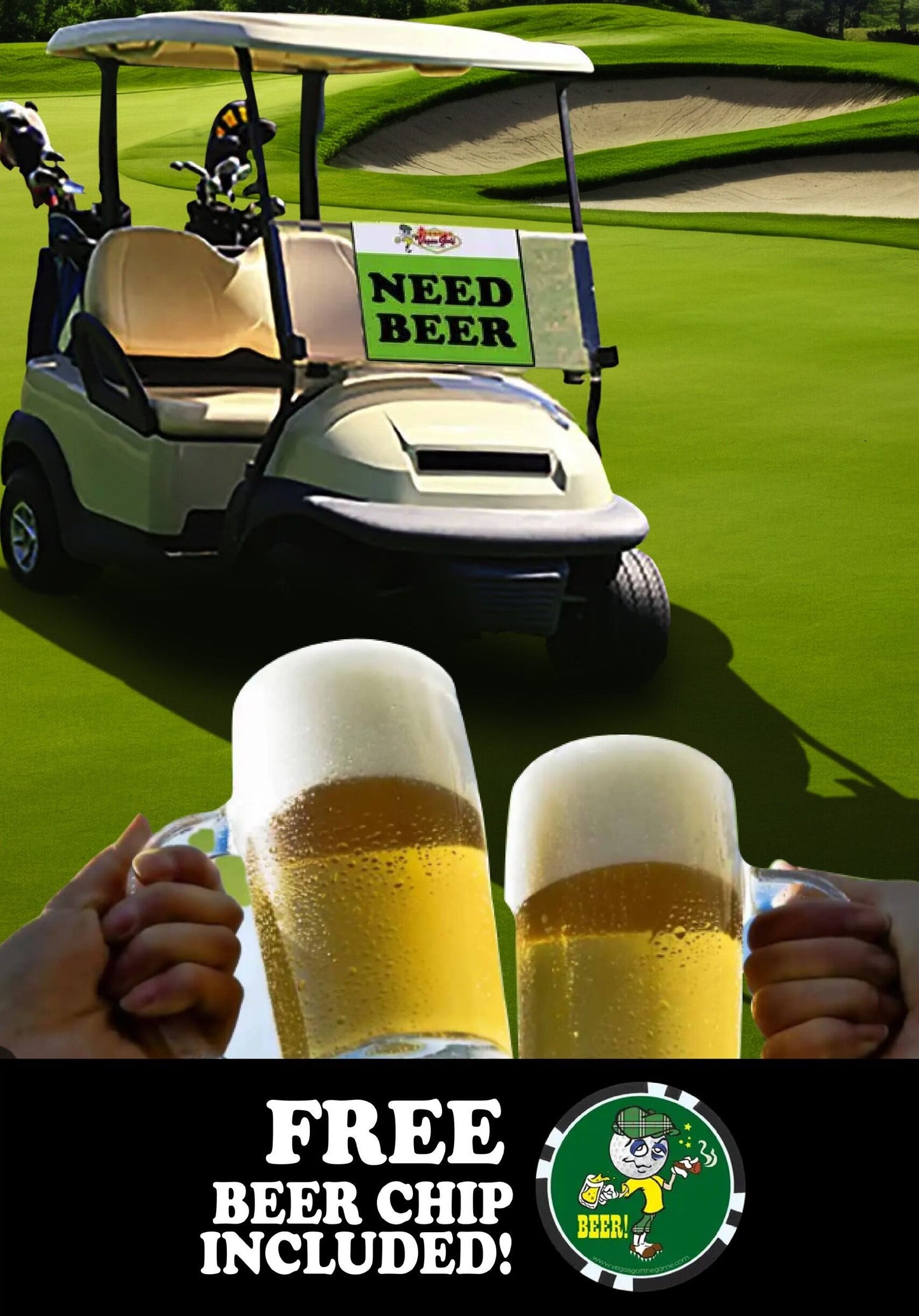 NEED BEER Funny Golf Towel